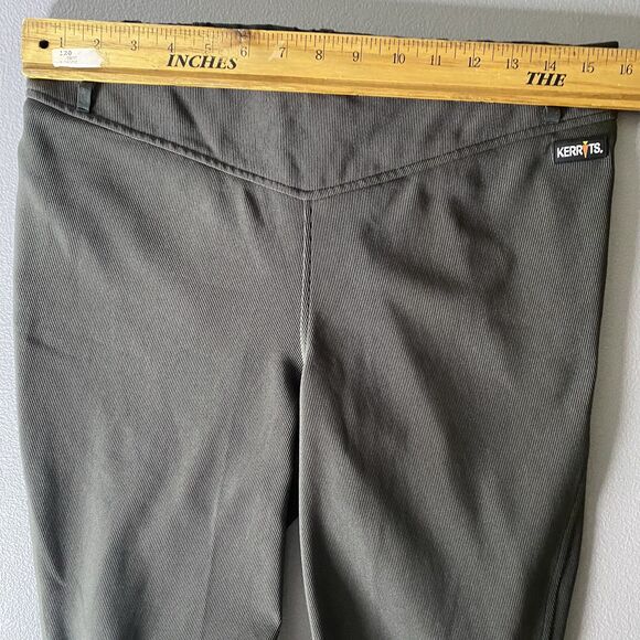 KERRITS Knee Patch Riding Breeches Equestrian Logo Detail Womens 1X Army Green - Picture 6 of 10